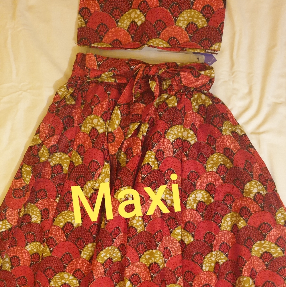 Maxi Skirt w/matching Headwrap